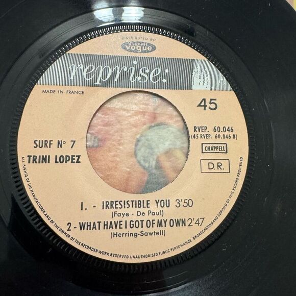 Trini Lopez Surf No. 7 Cotton Fields France Ep W/ Picture Sleeve RVEP 60046 - Picture 5 of 9